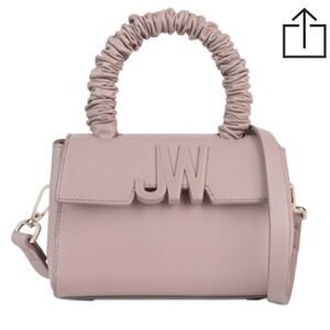 Jason Wu Rommy Leather Scrunchie Top Handle Micro Bag. Cashmere Taupe/Gold.